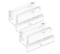 INOOMP 2pcs Sliding Shower Door Bottom Guide Acrylic Rail Guide for 3/8 Inch Thick Glass Shower Door Watertight Seal Precise Fit Modern Minimalism Style Bathroom Hardware Accessories