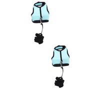 INOOMP 2pcs Small Pet Traction Rope Vest and Breathable Pulling Rope for Outdoor Walking and Training Suitable for Rabbits and Small Animals