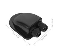 INOOMP 2pcs Solar Double Cable Entry Gland Box RV Roof Waterproof ABS Solar Double Cable Entry Housing for RVs Boats Yacht Roofs