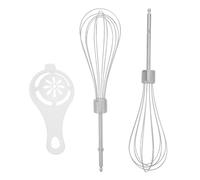 INOOMP 2pcs Stainless Steel Hand Mixer Attachments, 12-Wire Egg Beater Whisk Replacement for Hand Mixers, Broad Compatibility and Easy Cleaning, for Professional Kitchens and Cooking