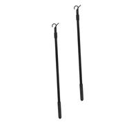 INOOMP 2pcs Telescopic Curtain Pull Rod Curtain Rod Push Pull Adjustable Draw Blind Tilt Wand Drapery Adjustable Telescopic Draw Black Aluminum Alloy
