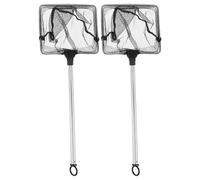 INOOMP 2pcs Telescopic Fishing Net: Square Landing Net With Telescoping Handle For Freshwater Saltwater Anglers Outdoor Travel
