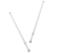INOOMP 2pcs Telescopic Suspension Rods for Curtains and Window Security Bars White Spring Tension Poles with Strong Load-bearing No-drill Installation for Shower Closet and Door Use