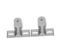 INOOMP 2pcs Thickened Stainless Steel Shower Door Pivot Hinges Alloy Dual Opening Hardware Stable Top and Bottom Frame Clips for Glass Shower Screens and Bookcases