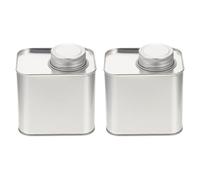 INOOMP 2pcs Tinplate Tea Storage Containers for Beans and Tea, Airtight Silver Canisters with Unique Shape and Long Serving Life, Keep Food Dry, for Kitchen Storage