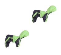 INOOMP 2pcs Tiny Dog Raincoat Hooded Rain Jacket for Small Dogs Lightweight Button Closure for Rainy Days