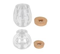 INOOMP 2Pcs Transparent Glass Plant Bottle Ecological for Indoor Home Decor Creative Hydroponic Vase for Moss Succulents Office Bedroom Display