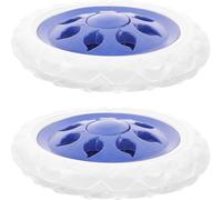 INOOMP 2pcs Trolley Accessories Heavy Duty Caster Wheels Sturdy Front Wheels with Stable Structure Design Easy Removal Easy Installation Blue for Shopping Cart