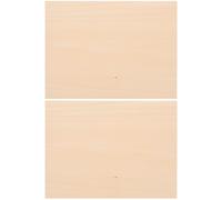 INOOMP 2pcs Unfinished Wood Craft Supplies Engravable Wooden Sheets for Hobbyists and Artists Beige Double-Sided Design Reliable Surface Painting for Artistic Endeavors Fits Seamlessly