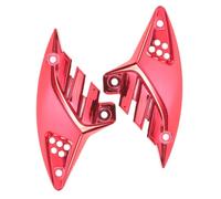 INOOMP 2pcs Universal Fit Motorcycle Side Fin Cover in Red Plastic, Lightweight Blade Wing Decorative Trim, Boosts Stability and Reduces Vibration, for Motorbikes and Electric Motorcycles