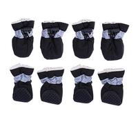 INOOMP 2pcs Warm Dog Boots Non- Design for Small to Large Dogs Black for Rainy Days and Indoor Use Protects Paws from Dirt and Cold