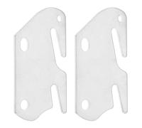 INOOMP 2pcs Wood Bed Rail Bracket with Hooks and Hinges Bed Frame Connector Replacement Hardware for Headboard and Footboard