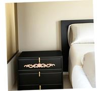 INOOMP 2pcs Wood Carved Appliques Vintage European Flower Onlays for Cabinet Door Wall Furniture Decoration DIY Crafts with Artisan Detailing and Classic Aesthetic