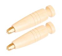 INOOMP 2pcs Wood Handle Awl Set for Leather and Shoe Crafting, Solid Wood and Metal Construction, Secure and Reliable Replacement Handles for DIY Enthusiasts in Leatherworking