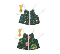 INOOMP 2sets Christmas Themed Vest and Traction Rope Cozy Outdoor Costume for Pets Stylish and Functional Clothing for Holiday Fun