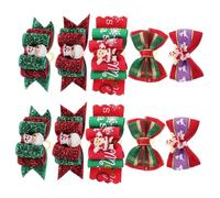 INOOMP 2sets Snowman Hair Band for Dogs Christmas Pet Bow Tie Durable Material Fashionable for Pet Outfits 20pcs*2 Random Style