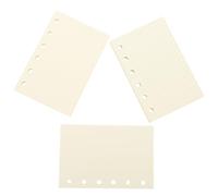 INOOMP 3 Books Notepad Refill Refill Binder Paper A7 Portable Smooth Writing Beige Paper Planner Inserts for Planning and Work