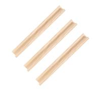 INOOMP 3 Pcs Wooden Domino Racks DIY Domino Racks Classic Khaki Wood Material Versatile Personal Adaptation Design Fits on Cabinets Craft Project Display