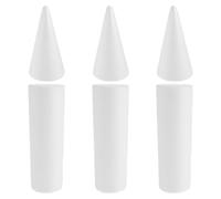 INOOMP 3 Sets Castle Pillar Shaped Foam Cake Dummy 10.3x1.9x1.9 Inch Reusable Cake Model for DIY Layering and Styling Sturdy Support for Birthdays and Holiday Parties