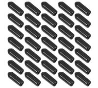 INOOMP 300pcs Black Pvc Replacement End Caps for Aquarium Airline Manifold Outlet Caps with Corrosion Resistance and Noise Reduction, Suitable for Marine Tank and Office Aquarium Tubing