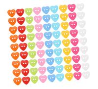 INOOMP 300pcs Heart Buttons Colorful Plastic Buttons Creative DIY Design Versatile Color Options Inspiring Creativity for Weddings and Sewing Decoration Suitable for DIY Random Color