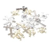 INOOMP 30pcs Halloween Nail Charms Alloy Skull Cross Studs for Fingernails and Toenails Unique 3d Nail Decoration Set for Home Use or Salon Chic Look Halloween Art Accessories