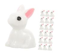 INOOMP 30Pcs Mini Resin Rabbit Figurines for Garden Micro Landscape Cute Cartoon Bunny Statues for Easter Dollhouse Lawn Car and Balcony Decoration