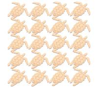 INOOMP 30pcs Paintable Wood Sea Turtle Cutouts with Splinterfree Surface, Beige Wooden Slices for Classroom Projects and Crafts, Adorable Under The Sea Animal Shapes