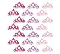 INOOMP 30pcs Pet Headband Crown-shaped Hair Clips for Dogs and Cats Cute Pearl Hair Accessories as Pet Costume Headdress for Wedding Party Holiday