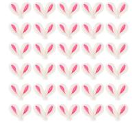 INOOMP 30pcs Plush Rabbit Ear Clips for DIY Craft and Hair Accessories, Light Weight and Not Easy to Get Broken, for Easter Decor and Creative Party Headwear for Adults