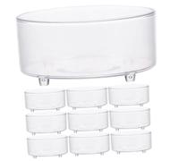 INOOMP 30pcs Reptile Food Bowl Acrylic Water Dish for Lizard Spider Scorpion and Corn Snake Reusable Feeding Basin for Decoration