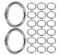 INOOMP 30pcs Round Metal Spring O Ring Clips 1" Inner Diameter Sturdy Metal Build Multipurpose Use for Handbag Purse Crafting and DIY Projects Keychain Accessories