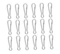 INOOMP 30pcs Spring Lanyard Hooks Stainless Steel Snap Hook Keychain Snap Smooth Opening and Closing Versatile Use for DIY Crafts and Picture Frames Silver