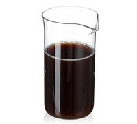 INOOMP 350ml Borosilicate Glass Replacement Cup for Cafetiere Coffee Press | Narrow Spout, Integrated Handle, Sl esign, Suitable for Tea Brewing and Cold Brew Serving