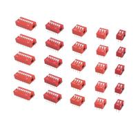 INOOMP 35pcs Plastic 2.54mm Dip Toggle Slide Coding Switches for Electronic Circuit Control Current Practical Use in Industrial Applications