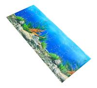 INOOMP 3d Double-sided Aquarium Background Sticker for Fish Tank, Blue Thickened Film Paper with Adhesive, Stylish Appearance and Creates Beautiful Scenery, Decorative Wallpaper