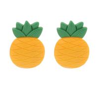 INOOMP 3d Pineapple Car Air Freshener Vent Clips 2pcs, Food-grade Clip-on Diffuser with Adjustable Air Vent Holder, Cute Girly Vehicle Aroma Decor for Summer Car Interior