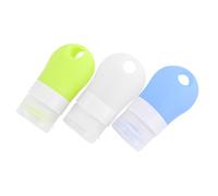 INOOMP 3pcs 38ml Refillable Bottles Portable Silicone Squeeze Dispenser Travel Cosmetic Container Leakproof Makeup Empty Bottle for Outdoor Travel and Graduation Party