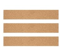 INOOMP 3pcs Adhesive Cork Bulletin Bars Self-Adhesive Cork Strips 11.8x1.6x0.4inch Natural Material Simple and Elegant Style Can Be Combined to Form A Bulletin Board Hold Message Boards