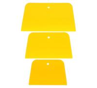 INOOMP 3pcs Auto Body Filler Spreaders Soft Pon Material Reusable Automotive Spreader for Applying Fillers Yellow Car Maintenance Tool