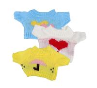 INOOMP 3pcs Bear Doll Clothes Replaceable Sweater Costumes for Dolls Includes Heart Sweater Fun and Playful Accessories Random Color