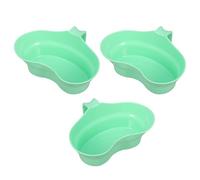 INOOMP 3pcs Bedridden Patient Mouthwash Cups with Handle, 500ml Green Oral Rinse Bowls for Elderly Dental Care and Spitting, Nursing Bathroom Accessories for Home and Hospital Use
