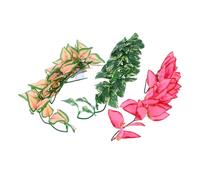 INOOMP 3pcs Bendable Artificial Rattan Vines for Reptile Habitat with Realistic Simulation Plant Rattan Suitable for Bearded Dragons Lizards Geckos Snakes Tortoise Enclosure and Jungle
