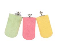 INOOMP 3pcs Bird Cage Accessories: Parrot Stand Pole And Bird Beak Grinding Stone Perch - Multi-Functional Platform Accessory For Small Parrots