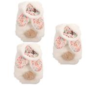 INOOMP 3pcs Bunny Big Ear Cotton Small Pet Costume Small Dog Clothes Puppy Girl Clothes Warm Puppy Costume Small Dog Outfits Guinea Pig Clothes Christmas Dog Costume Pet Decor Polyester