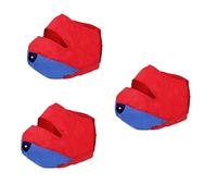 INOOMP 3pcs Cat Muzzle for Grooming Anti-bite Bathing Hood Red Pet Pressure Reliever for Safe Cleaning and Travel