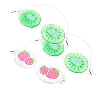 INOOMP 3pcs Cooling Pvc Eye Masks for Kids, Light Weight and Decorative with Cute Look, Reusable under Eye Patches for Trains and Hotels, Will Not Leave Lines Or Marks Style