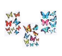 INOOMP 3pcs Creative Butterfly Car Stickers Environmental Friendly Auto Body Decals with Strong Adhesion Colorful Decorative Car Decals for Personalizing Vehicles and Suvs