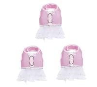 INOOMP 3pcs Dog Costumes Dress Harness Mesh Fabric Stylish and Functional for Pet