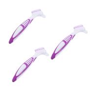 INOOMP 3pcs Ergonomic Tortoise Shell Brush Double-sided Cleaning Mud Remover for Turtle Care